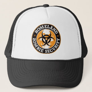 Heimat-Zombie-Sicherheits-Schädel - Orange Truckerkappe