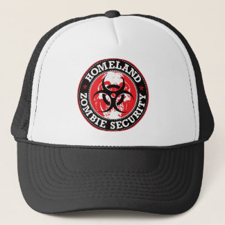 Heimat-Zombie-Sicherheits-Schädel - Rot Truckerkappe