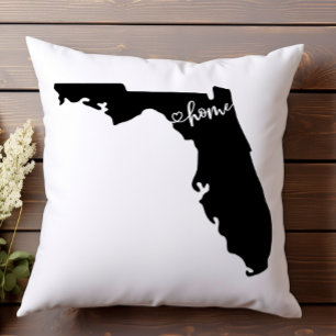Heimatstaat Umriss Herz Florida Kissen