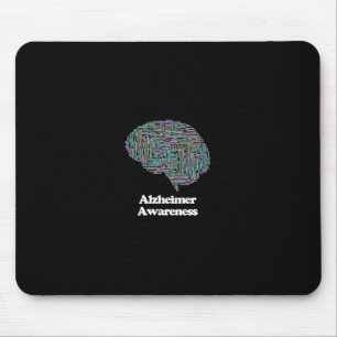 Heimerheimer Awareness Brain Dementia Word Cloud Mousepad