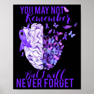 Heimerheimer Awareness Brain Lila Ribbon Sie könne Poster