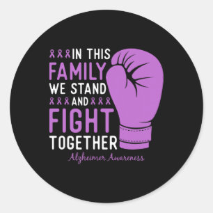 Heimerheimer Awareness Family Fight Support Boxing Runder Aufkleber