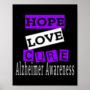 Heimerheimer Awareness-Hope Liebe Cure Poster