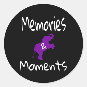 Heimerheimer Awareness Lila Elephant Support Mem Runder Aufkleber