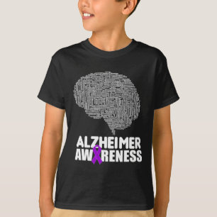 Heimerheimer Awareness Lila Ribbon Support Walk T-Shirt