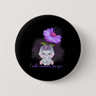 Heimerheimer Awareness Niedlich Elephant, an den i Button