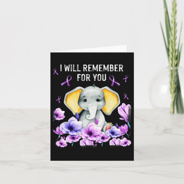 Heimerheimer Awareness Niedlich Elephant I will da Karte (Vorderseite)