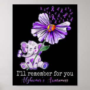 Heimerheimer Awareness Niedlich Elephant I will da Poster