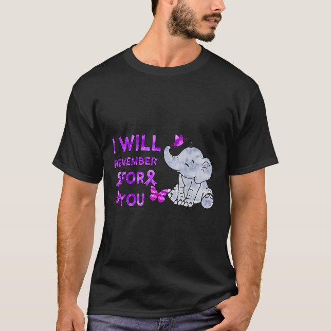 Heimerheimer Awareness Niedlich Elephant I will da T-Shirt (Vorderseite)