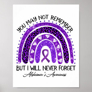 Heimerheimer Awareness Rainbow wird nie vergessen Poster