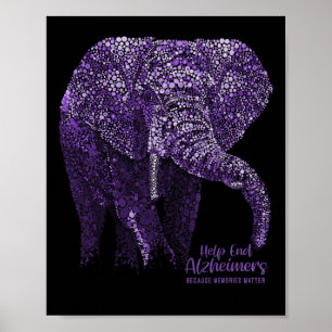 Heimerheimer Awareness S und gibt Lila Elefanten Poster