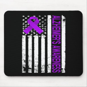Heimerheimer Awareness Shirt - US-Flagge Lila Rib Mousepad