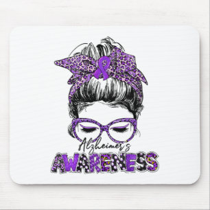 Heimerheimer Awareness Strong Lila Ribbon Women Mousepad
