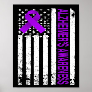 Heimerheimer-Bewusstsein - Lila Band der US-Flagge Poster
