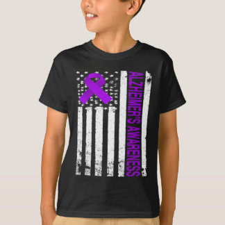 Heimerheimer-Bewusstsein - Lila Band der US-Flagge T-Shirt