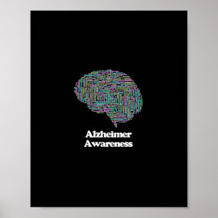 Heimerheimer Bewusstseins Gehirn Demenz Wortwolke Poster