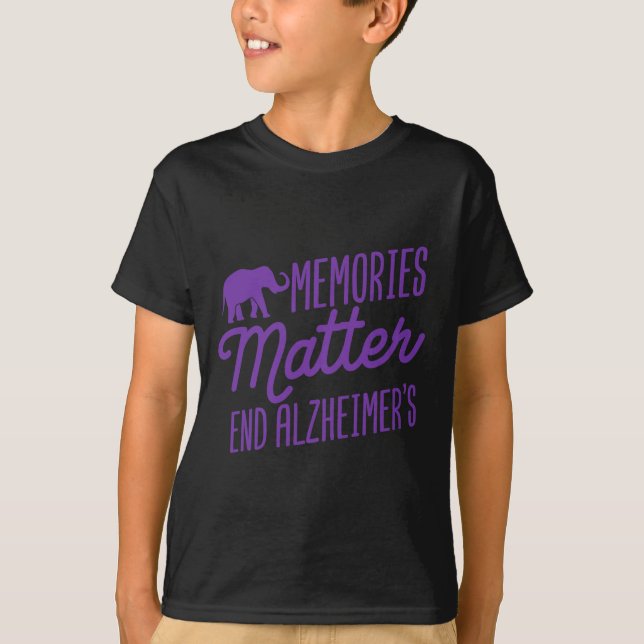 Heimerheimer-Erinnerungen Problem Lila Elefant T-Shirt (Vorderseite)