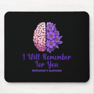 Heimerheimer Lila Blumengehirn I will daran erinne Mousepad