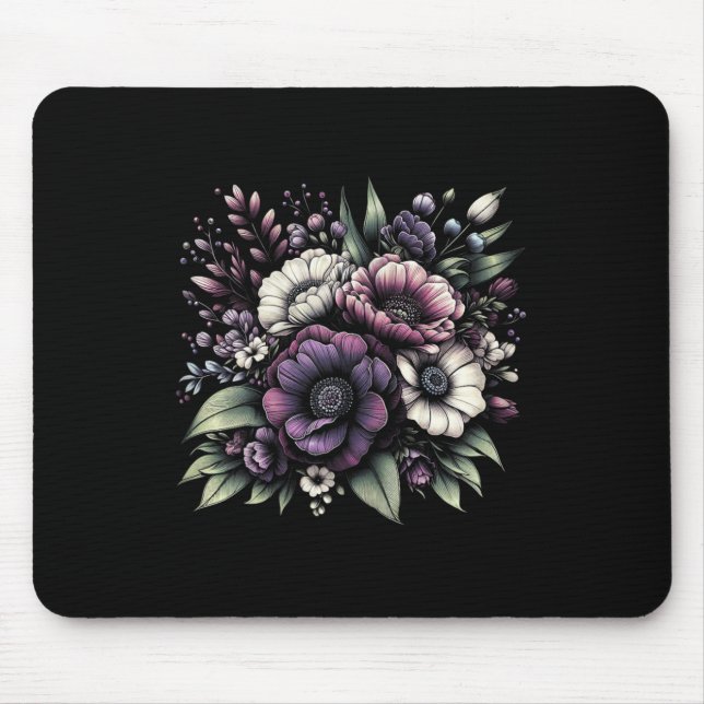 Heimerheimer Lila Blütenpansy Demenz Heimerhe Mousepad (Vorne)