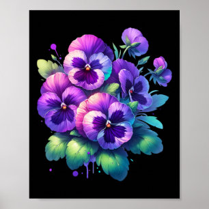 Heimerheimer Lila Blütenpansy Demenz Heimerhe Poster