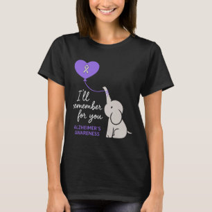 Heimerheimer's Awareness Lila Elephant I'll Reme T-Shirt