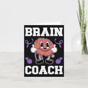 Heimerheimer's Awareness Ribbon Lila Brain Coach Karte