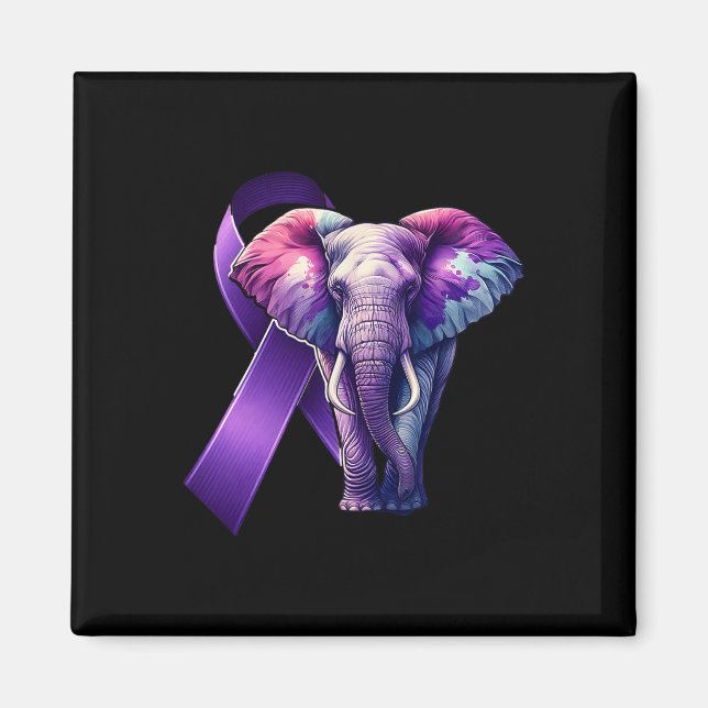 Heimerheimer's Awareness Support Lila Niedlichen E Magnet (Vorne)