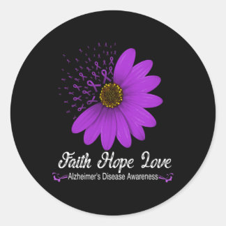 "Heimerheimer's Disease Awareness Faith Hope Liebe Runder Aufkleber