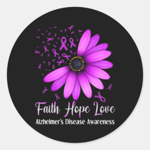"Heimerheimer's Disease Awareness Faith Hope Liebe Runder Aufkleber