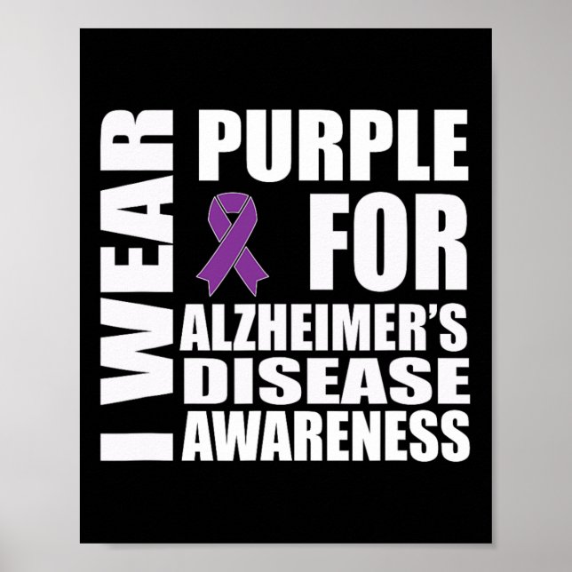 "Heimerheimer's Disease Awareness Lila Ribbon Sup" Poster (Vorne)