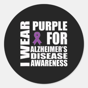 "Heimerheimer's Disease Awareness Lila Ribbon Sup" Runder Aufkleber