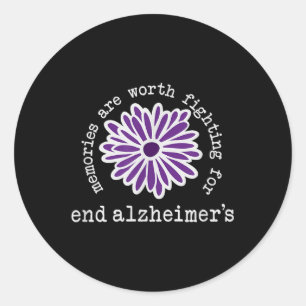 Heimers Awareness Erinnerungen sind es wert, für Runder Aufkleber