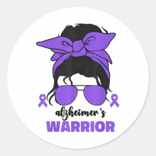 Heimers Awareness Montag für Frauen Lila Heimer _6 Runder Aufkleber