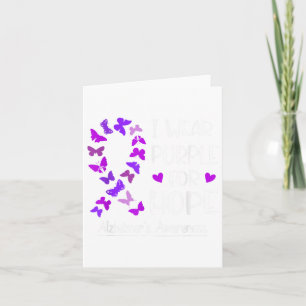 Heimers Awareness Ribbon Butterfly Lila für Hoffnu Karte