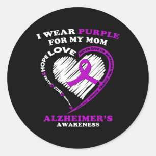 Heimers Awareness Shirt - Ich trage Lila für meine Runder Aufkleber