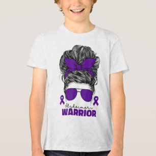 Heimers Warrior for Women Heimer Messy Bun _1 Tri-Blend Shirt