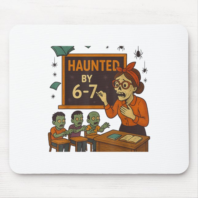 Heimgesucht 67 Meme Sechs Sieben 6-7 Lustiger Inte Mousepad (Vorne)