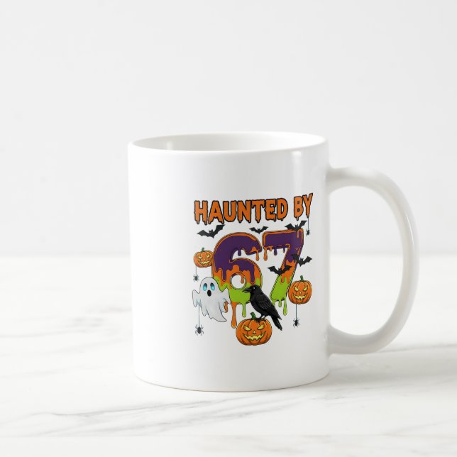 Heimgesucht 67 Meme Six Seven 6-7 Lustiger Interne Kaffeetasse (Rechts)