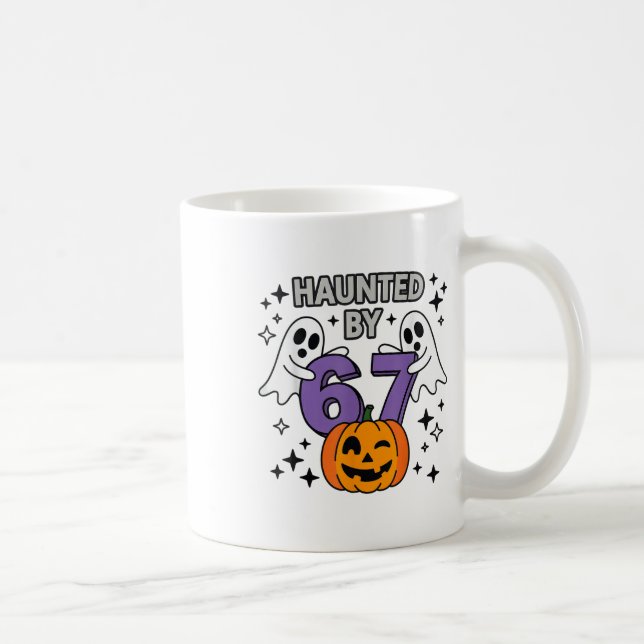 Heimgesucht 67 Meme Six Seven 6-7 Lustiger Interne Kaffeetasse (Rechts)