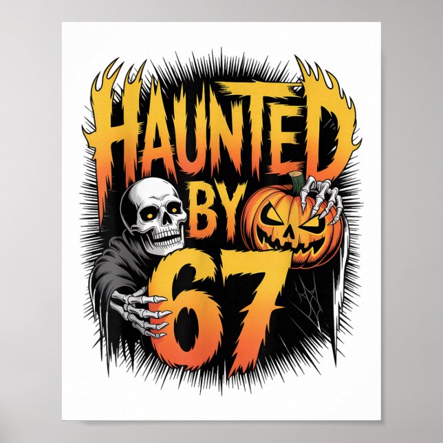 Heimgesucht 67 Meme Six Seven 6-7 Lustiger Interne Poster (Vorne)
