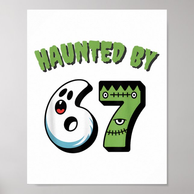 Heimgesuchte 67 Meme Six Seven 6-7 Lustiger Intern Poster (Vorne)