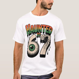 Heimgesuchter 67 Meme Six Seven 6-7 Lustiger Inter T-Shirt