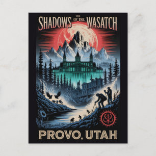 Heimgesuchtes Provo, Utah Vintage-Horror-Reise Postkarte