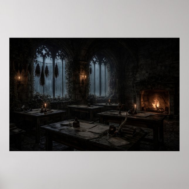 Heimgesuchtes Scriptorium Poster (Vorne)