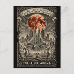 Heimgesuchtes Tulsa, Oklahoma Vintage Horror Reise Postkarte