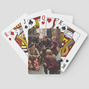 Heimische Marine Spielkarten