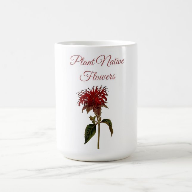 Heimische Monarda-Pflanzenblumen  Kaffeetasse (Mittel)