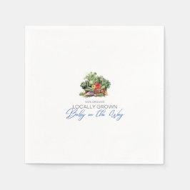 Heimisches Baby unterwegs - Gemüse - blau Serviette