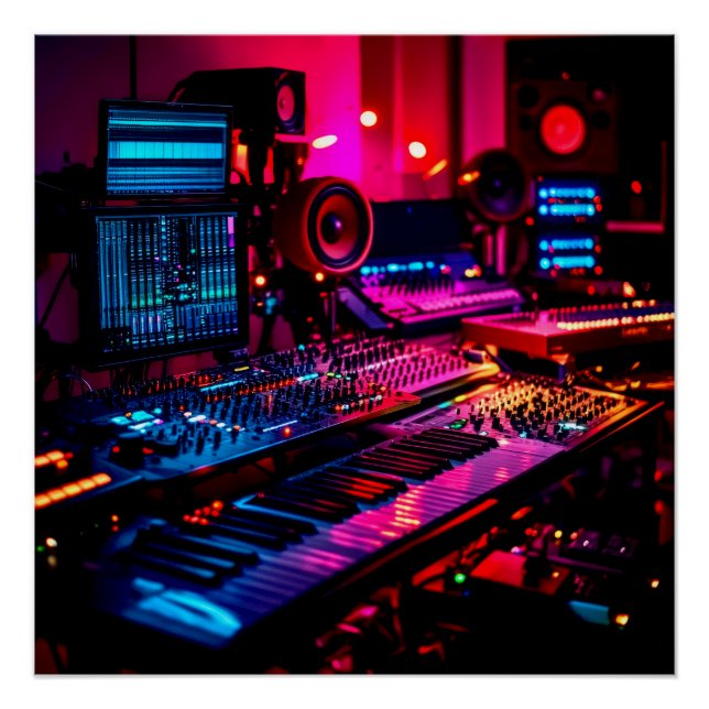 Heimisches Musikstudio Poster (Vorderseite)
