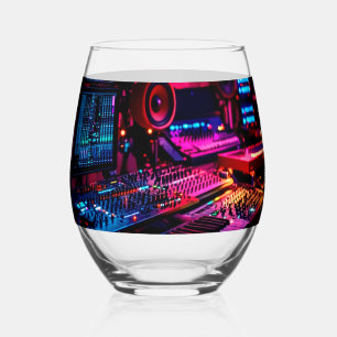 Heimisches Musikstudio Weinglas Ohne Stiel